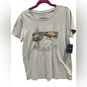 Lucky Brand Light Green Desert Graphic Tee